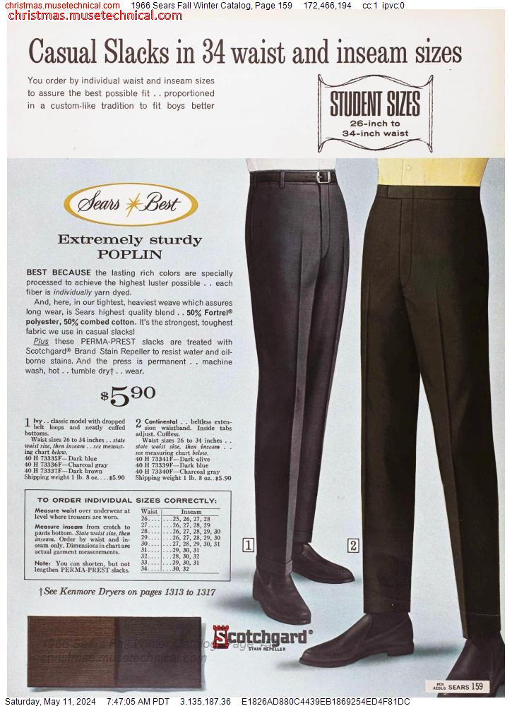 1966 Sears Fall Winter Catalog, Page 159