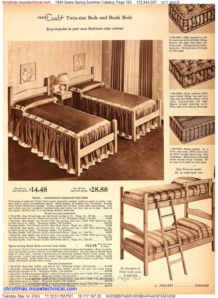 1944 Sears Spring Summer Catalog, Page 763