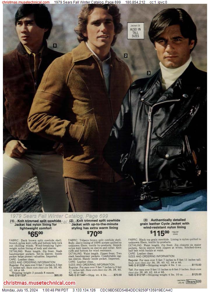 1979 Sears Fall Winter Catalog, Page 699