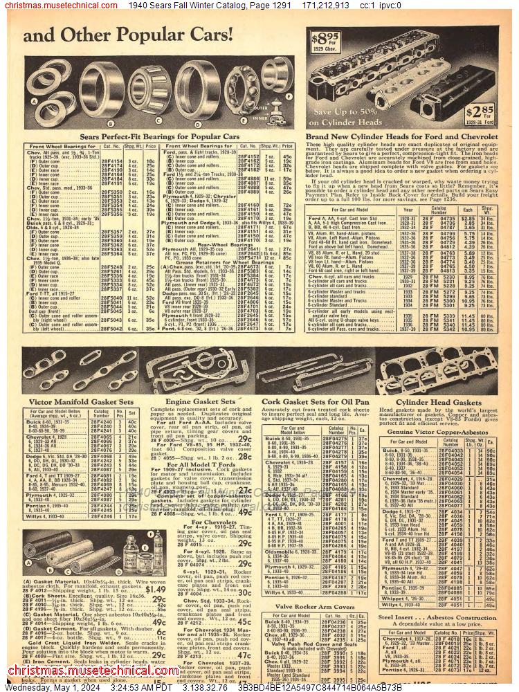 1940 Sears Fall Winter Catalog, Page 1291
