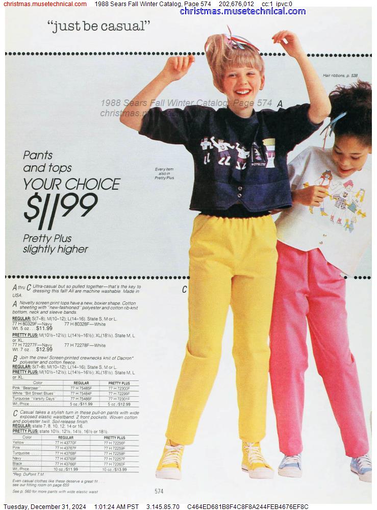 1988 Sears Fall Winter Catalog, Page 574