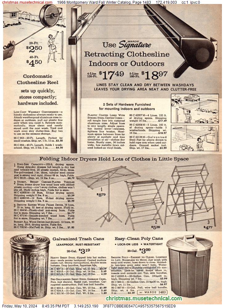 1966 Montgomery Ward Fall Winter Catalog, Page 1483