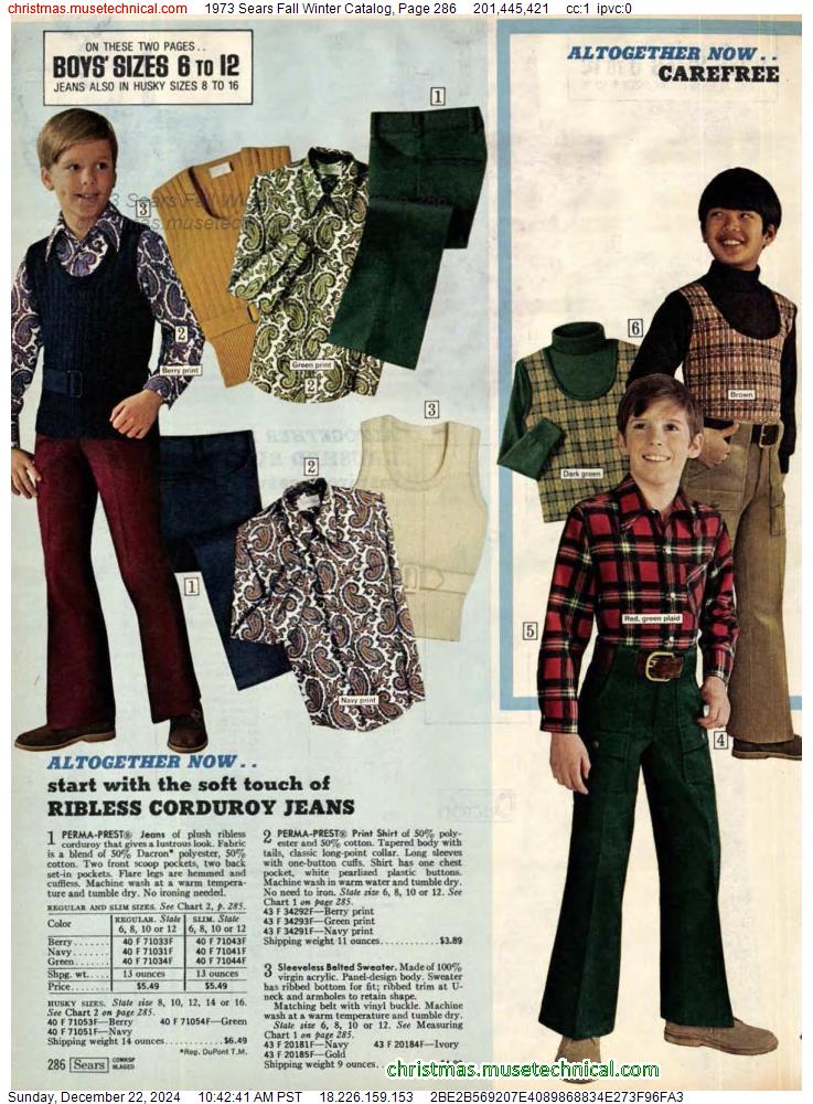 1973 Sears Fall Winter Catalog, Page 286