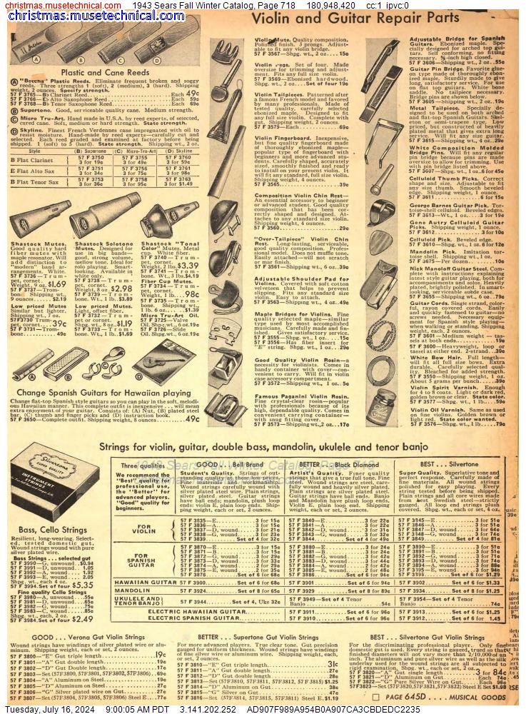 1943 Sears Fall Winter Catalog, Page 718