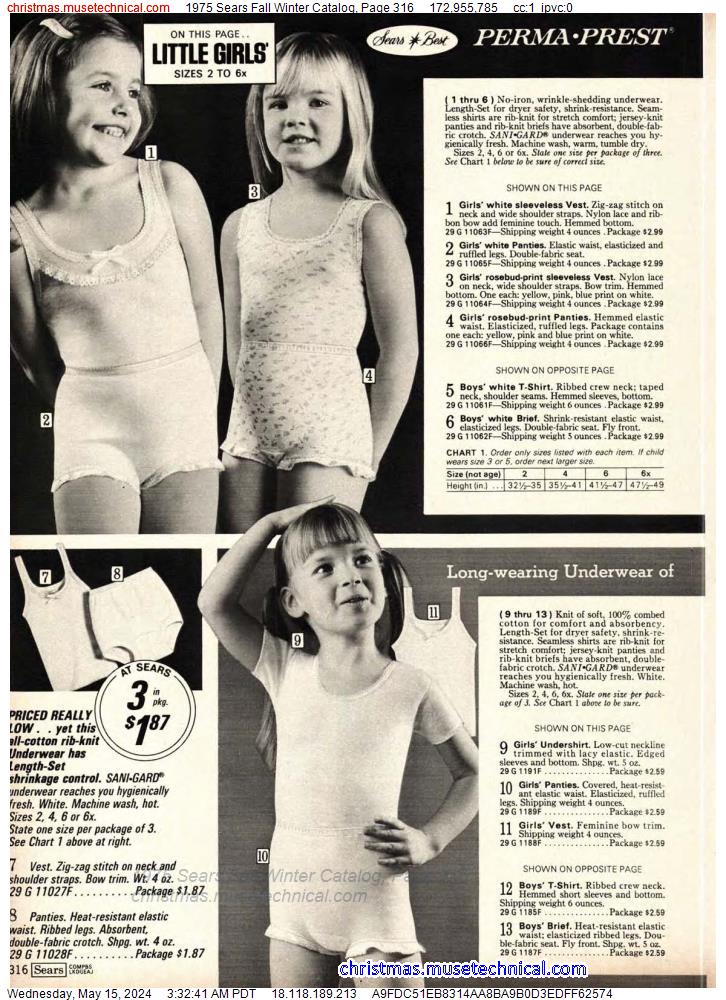 1975 Sears Fall Winter Catalog, Page 316