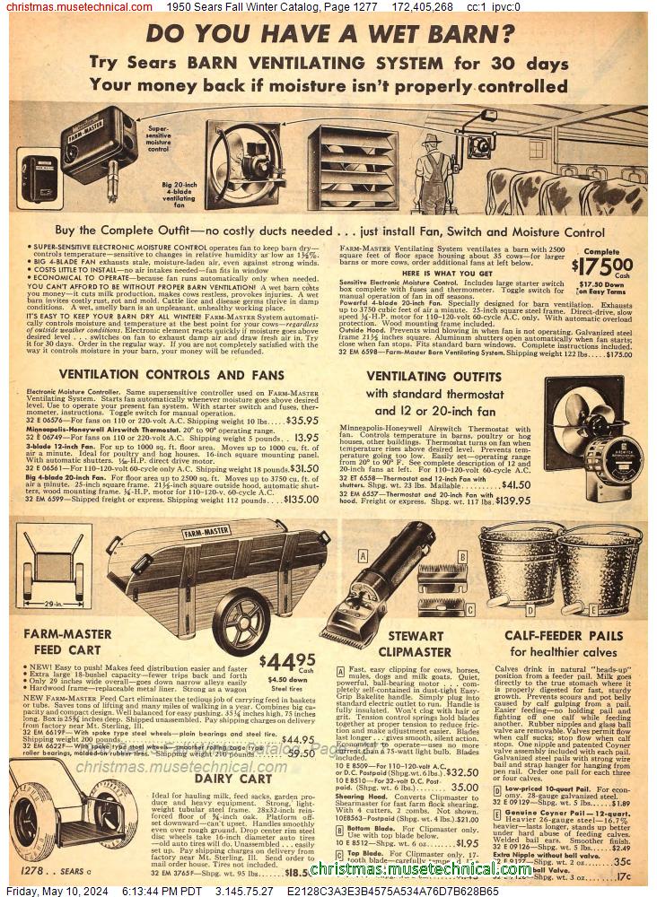 1950 Sears Fall Winter Catalog, Page 1277