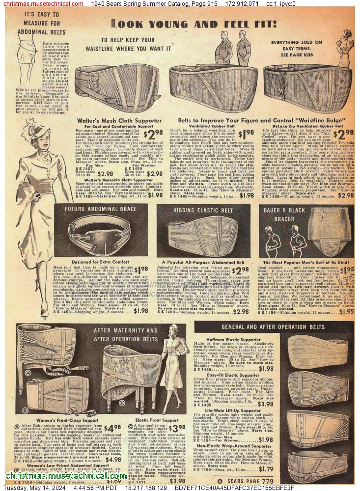 1940 Sears Spring Summer Catalog, Page 915