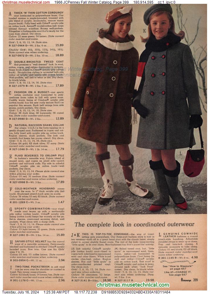 1966 JCPenney Fall Winter Catalog, Page 399