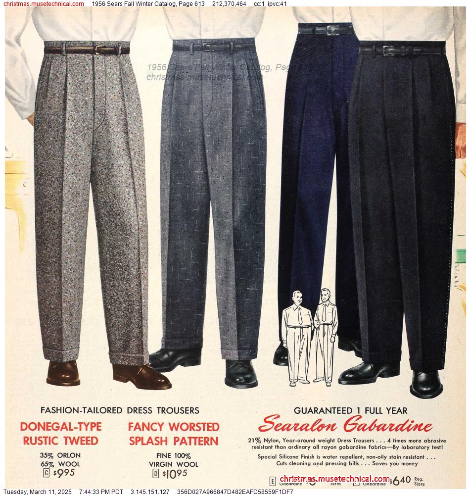 1956 Sears Fall Winter Catalog, Page 613