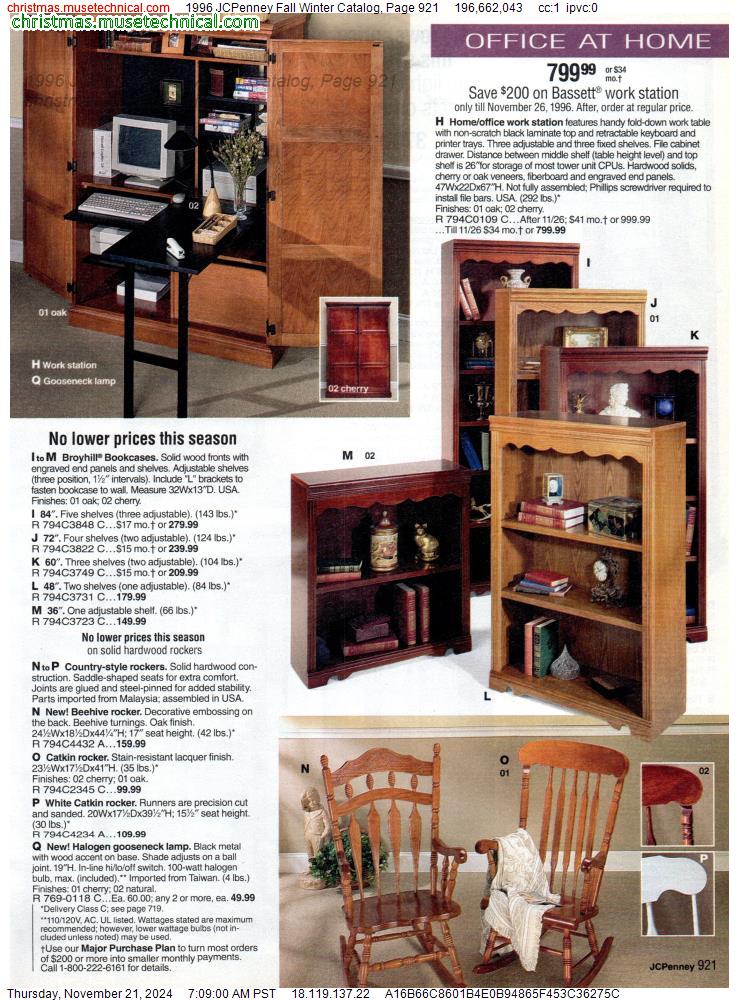 1996 JCPenney Fall Winter Catalog, Page 921