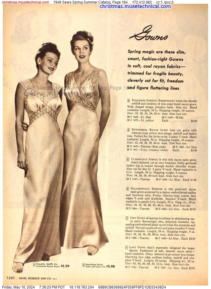1946 Sears Spring Summer Catalog, Page 164