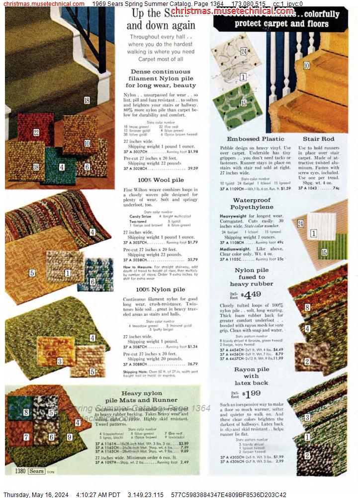 1969 Sears Spring Summer Catalog, Page 1364