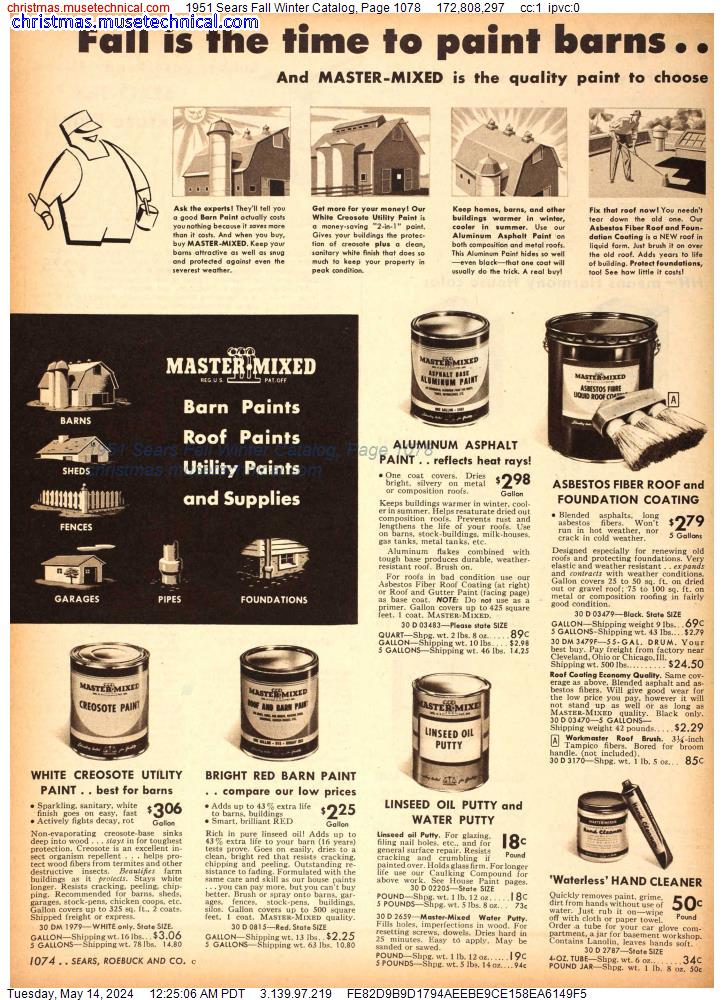 1951 Sears Fall Winter Catalog, Page 1078