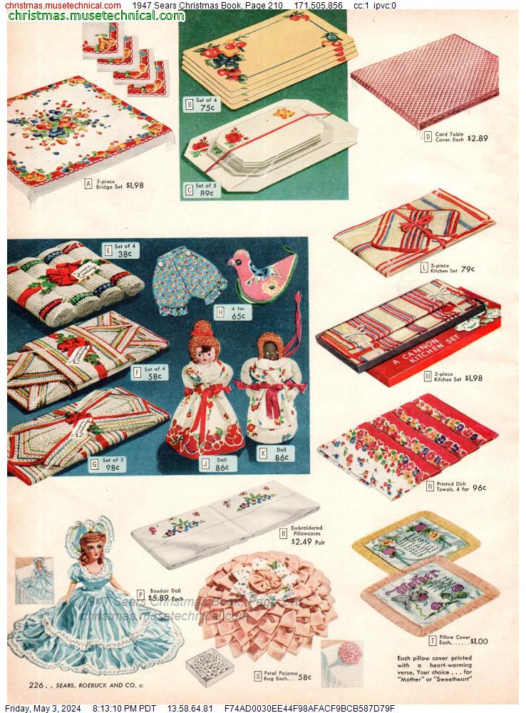 1947 Sears Christmas Book, Page 210