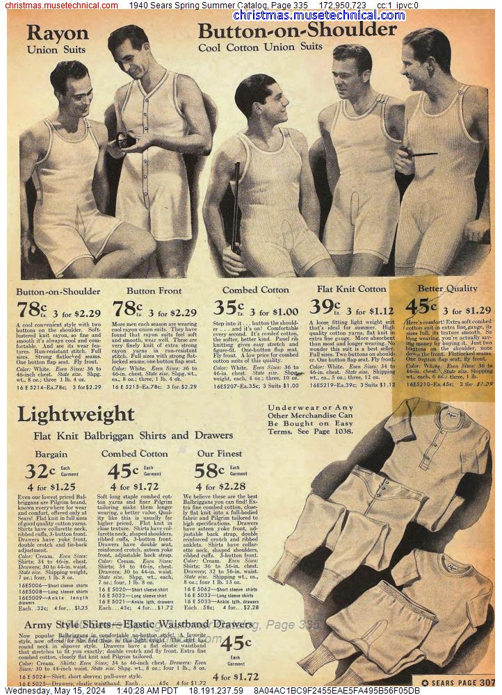 1940 Sears Spring Summer Catalog, Page 335