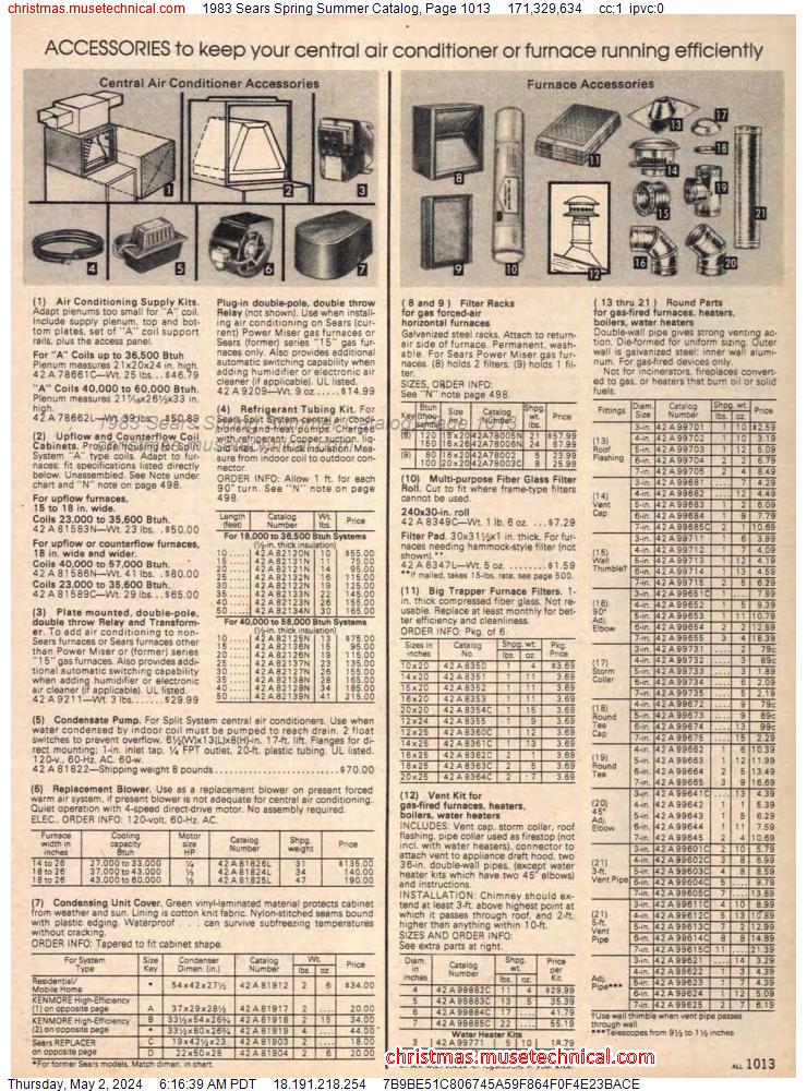 1983 Sears Spring Summer Catalog, Page 1013