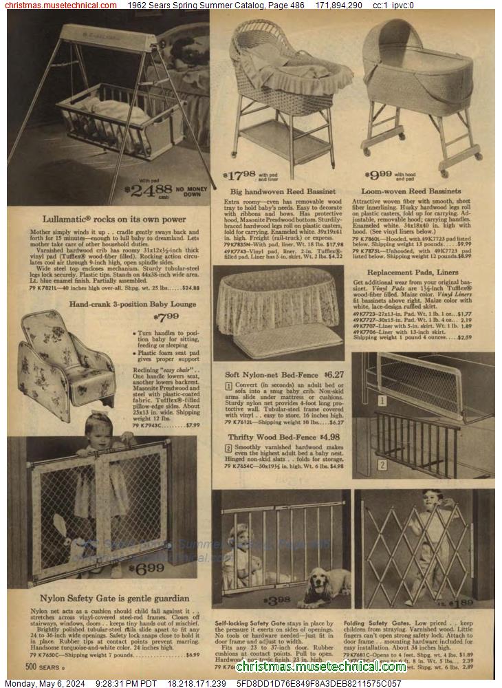 1962 Sears Spring Summer Catalog, Page 486