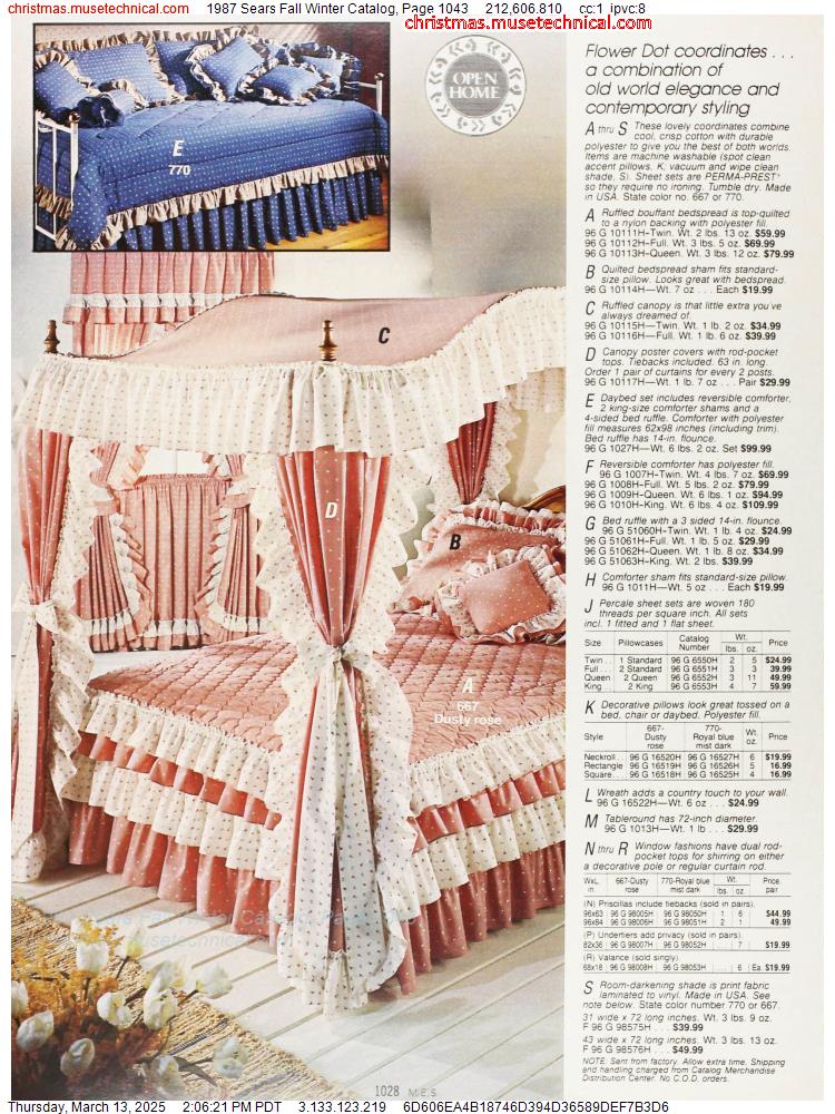 1987 Sears Fall Winter Catalog, Page 1043