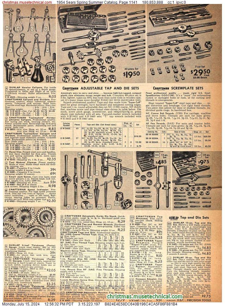 1954 Sears Spring Summer Catalog, Page 1141