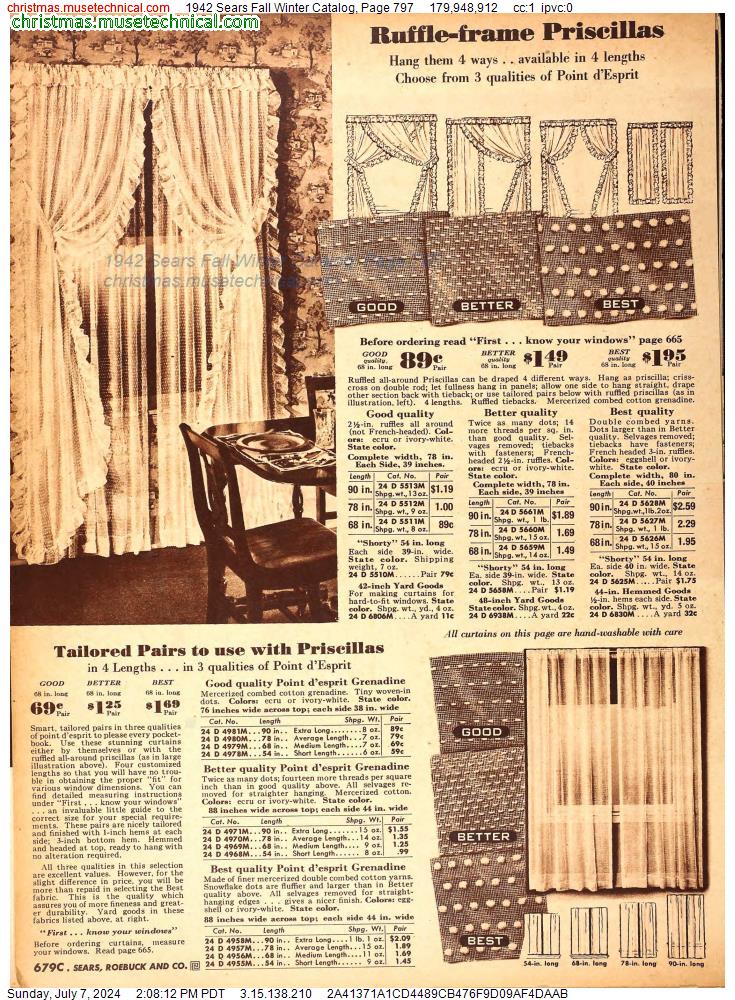 1942 Sears Fall Winter Catalog, Page 797
