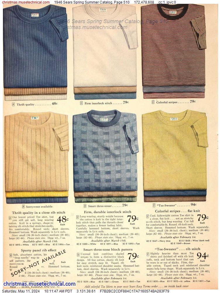 1946 Sears Spring Summer Catalog, Page 510