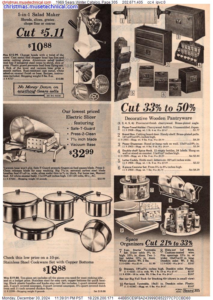 1969 Sears Winter Catalog, Page 305