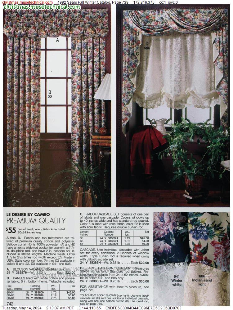 1992 Sears Fall Winter Catalog, Page 739