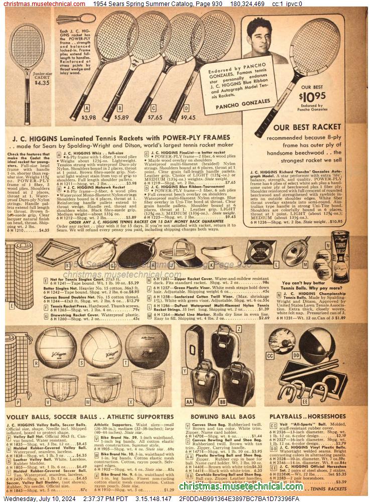 1954 Sears Spring Summer Catalog, Page 930