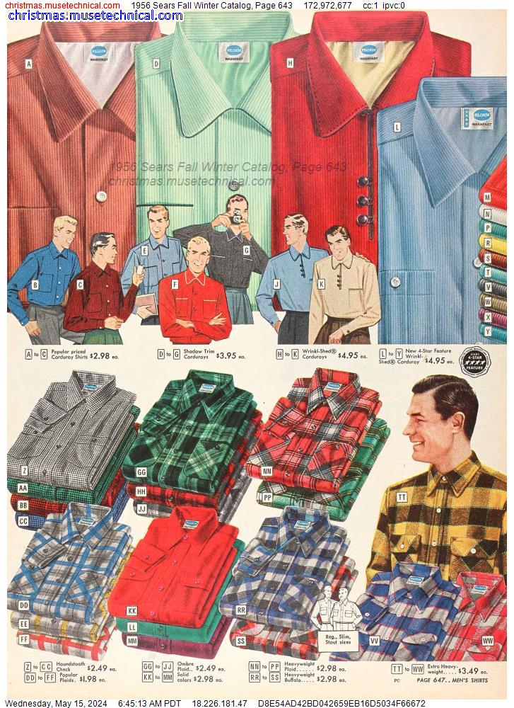 1956 Sears Fall Winter Catalog, Page 643