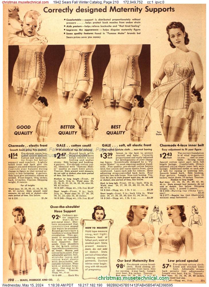 1942 Sears Fall Winter Catalog, Page 210