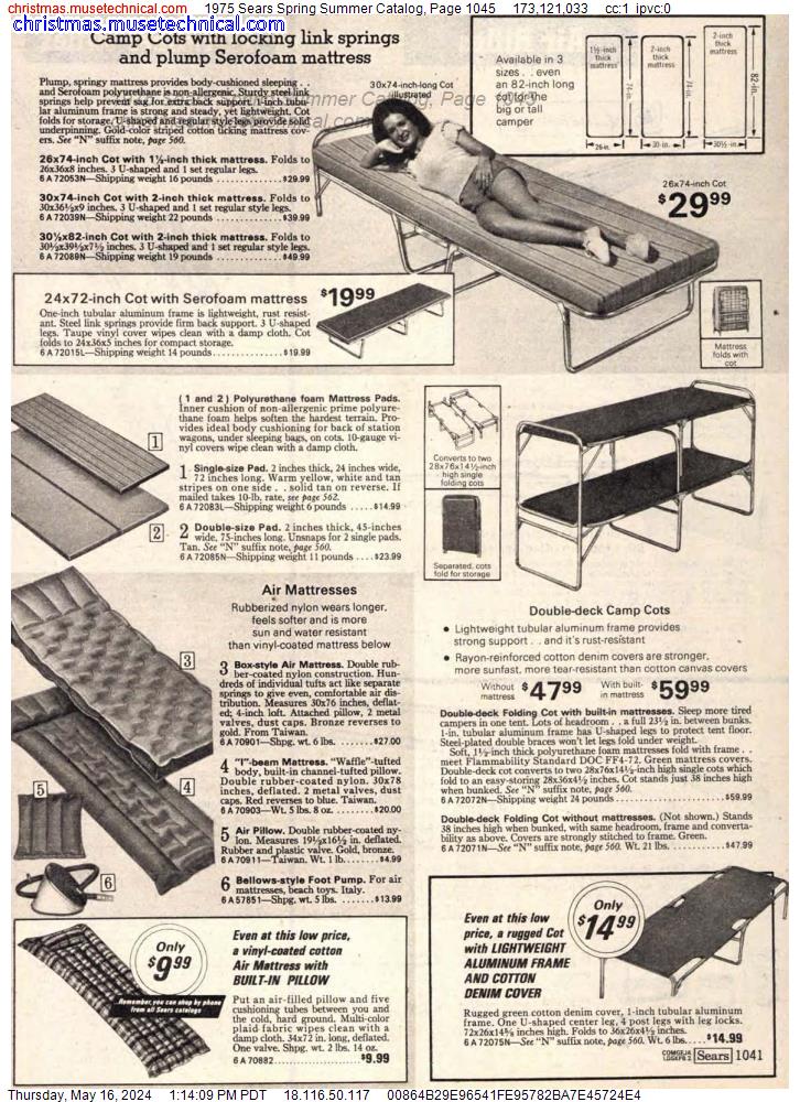 1975 Sears Spring Summer Catalog, Page 1045