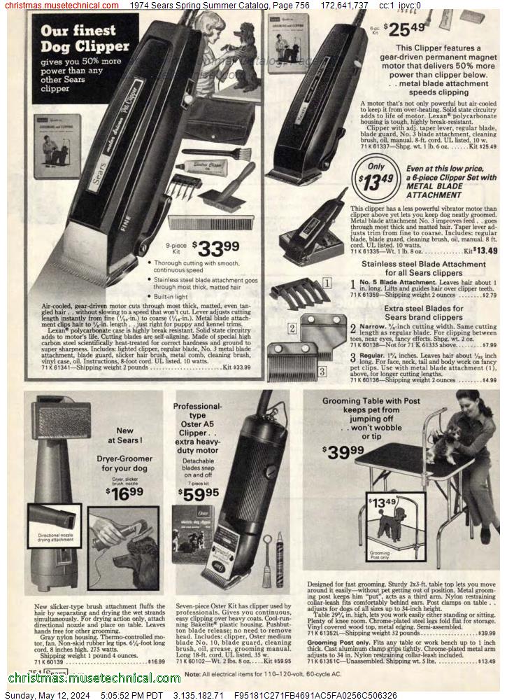1974 Sears Spring Summer Catalog, Page 756