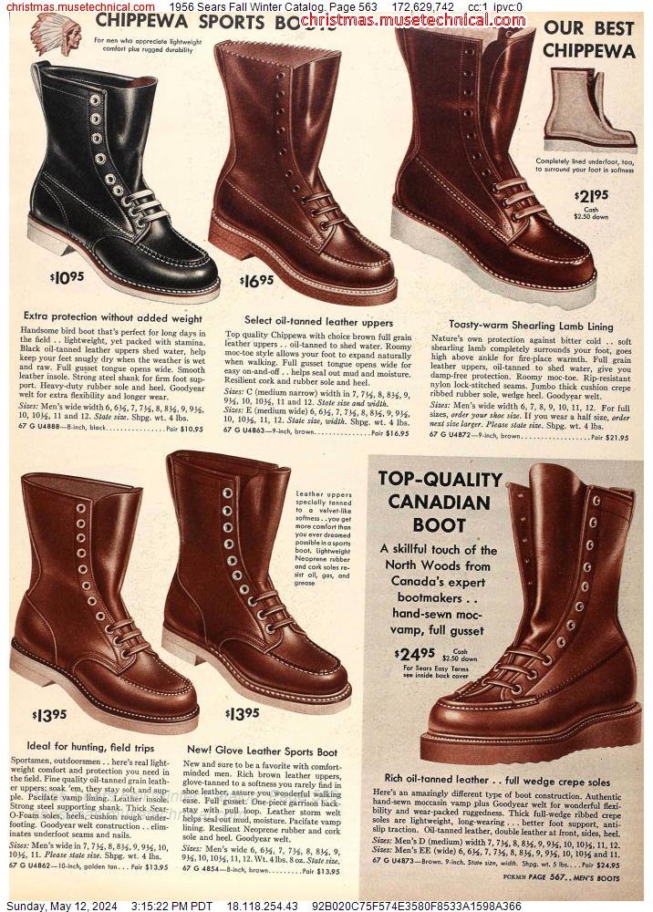 1956 Sears Fall Winter Catalog, Page 563
