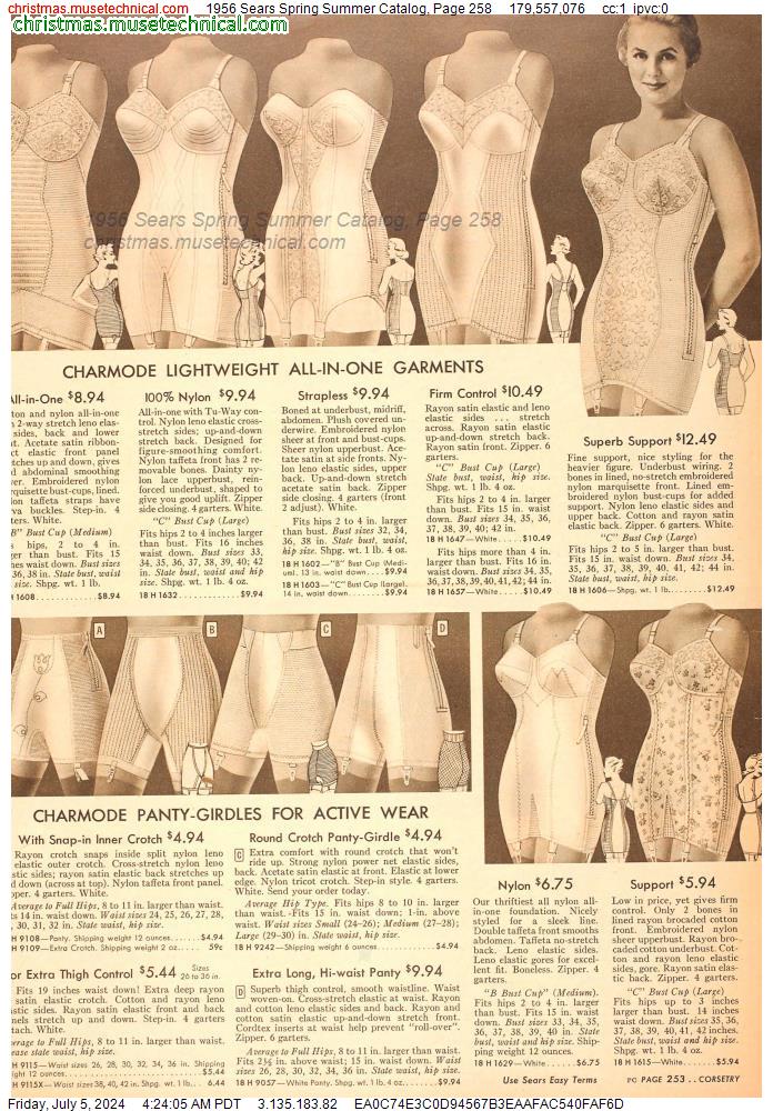 1956 Sears Spring Summer Catalog, Page 258