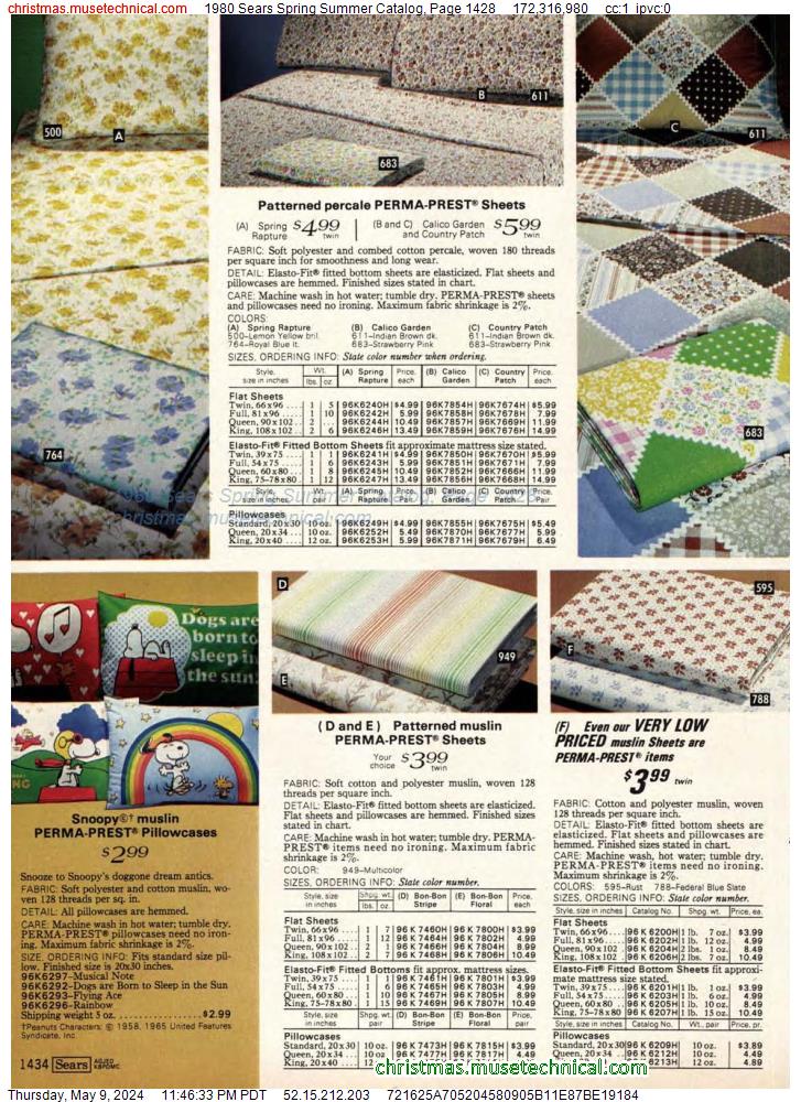 1980 Sears Spring Summer Catalog, Page 1428