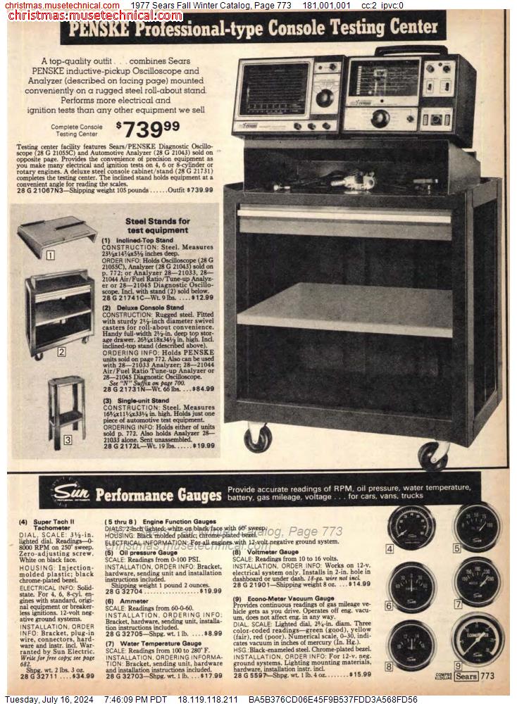 1977 Sears Fall Winter Catalog, Page 773