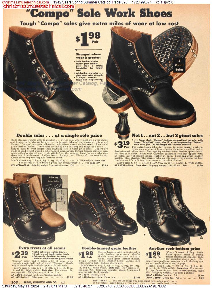 1942 Sears Spring Summer Catalog, Page 398