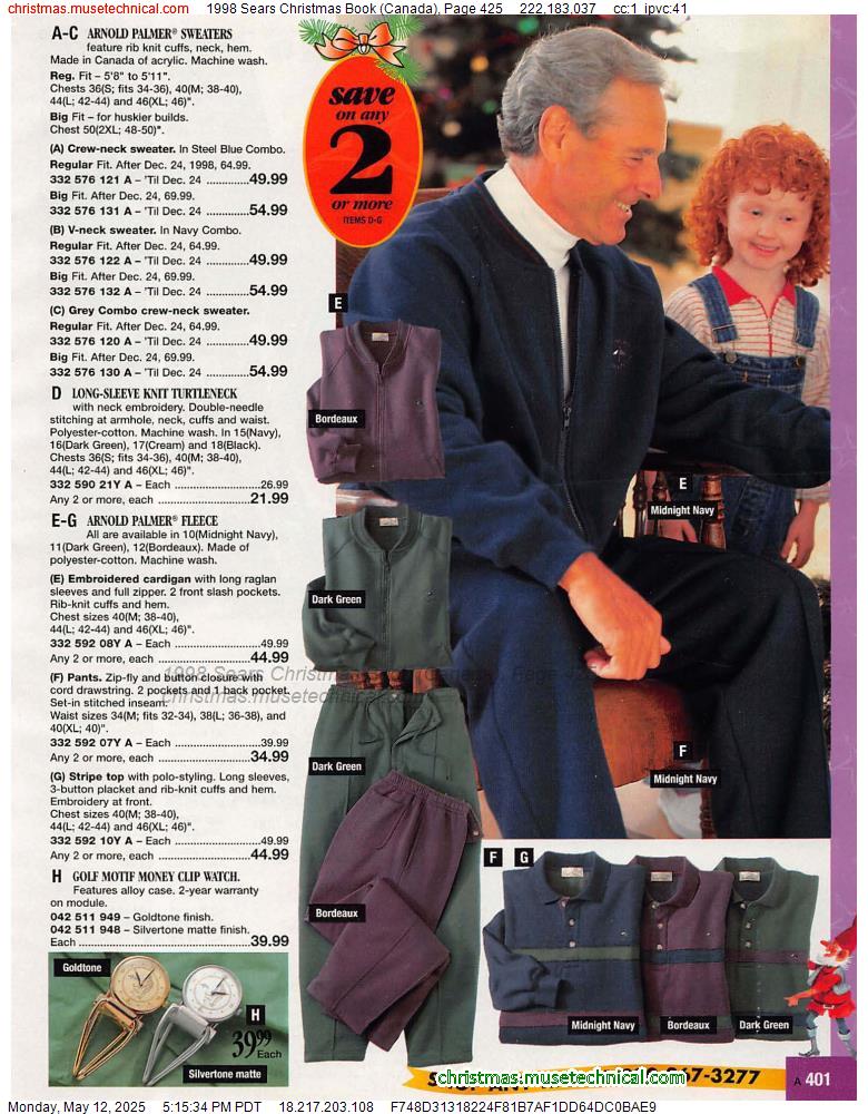 1998 Sears Christmas Book (Canada), Page 425