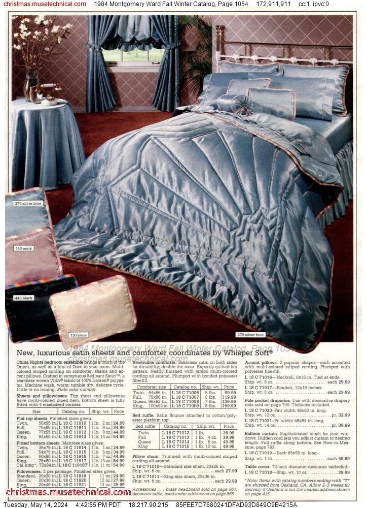 1984 Montgomery Ward Fall Winter Catalog, Page 1054