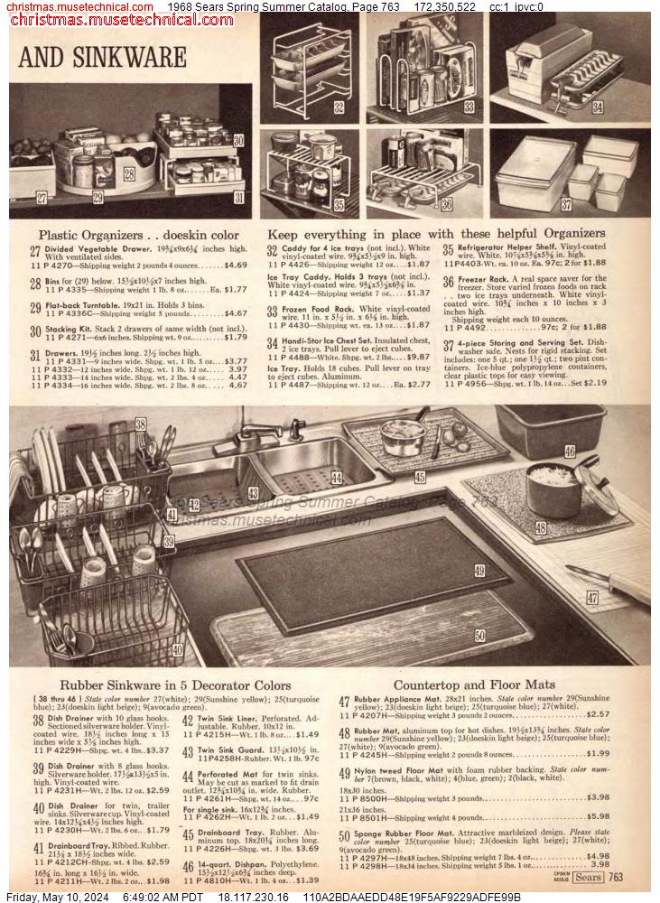 1968 Sears Spring Summer Catalog, Page 763