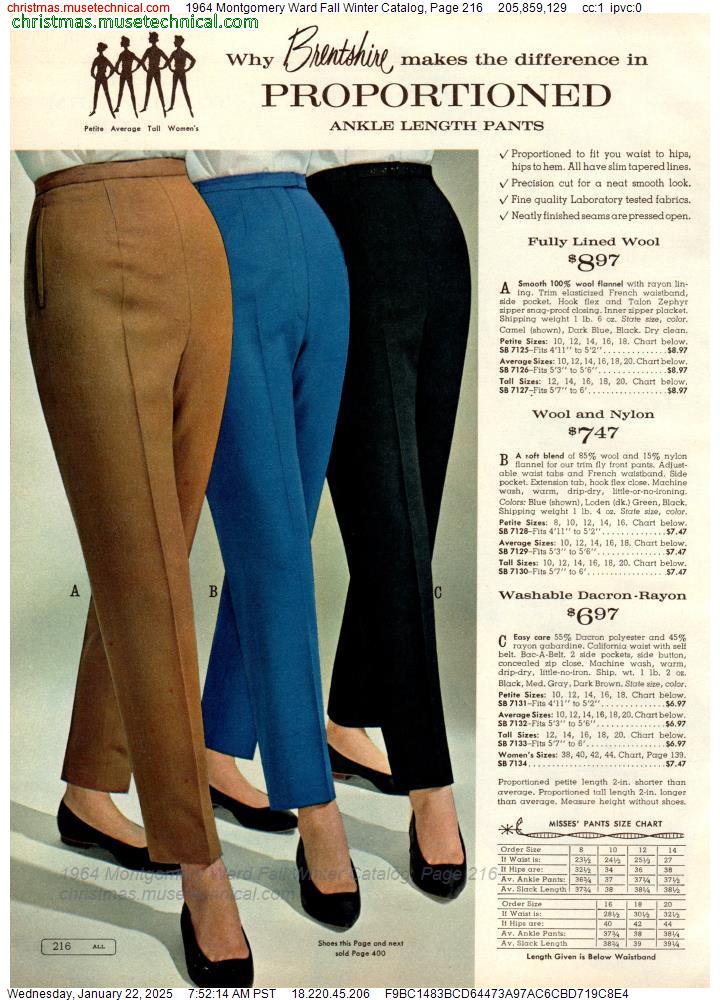 1964 Montgomery Ward Fall Winter Catalog, Page 216