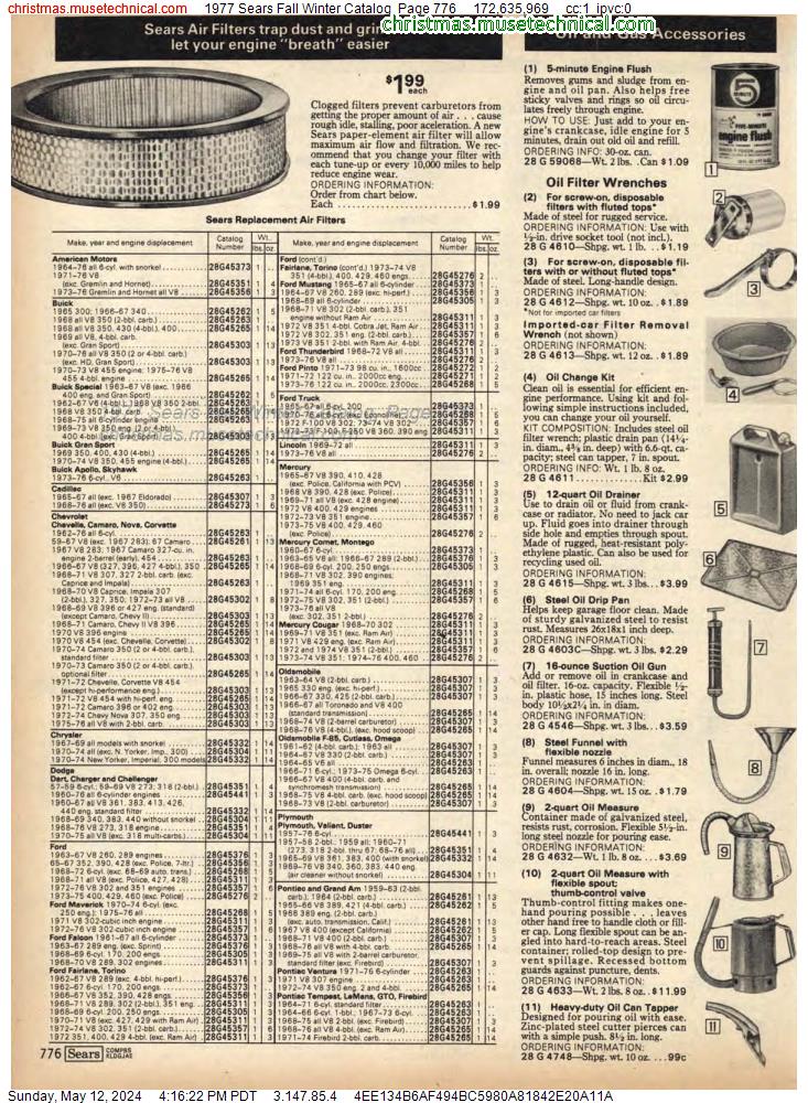 1977 Sears Fall Winter Catalog, Page 776