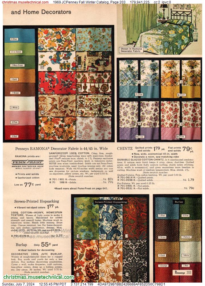 1969 JCPenney Fall Winter Catalog, Page 203