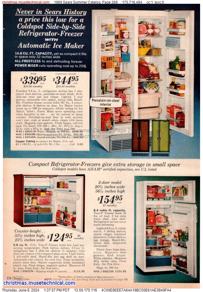 1969 Sears Summer Catalog, Page 268