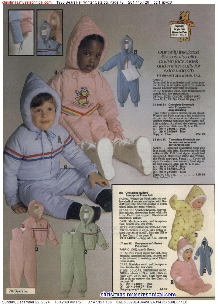 1980 Sears Fall Winter Catalog, Page 78