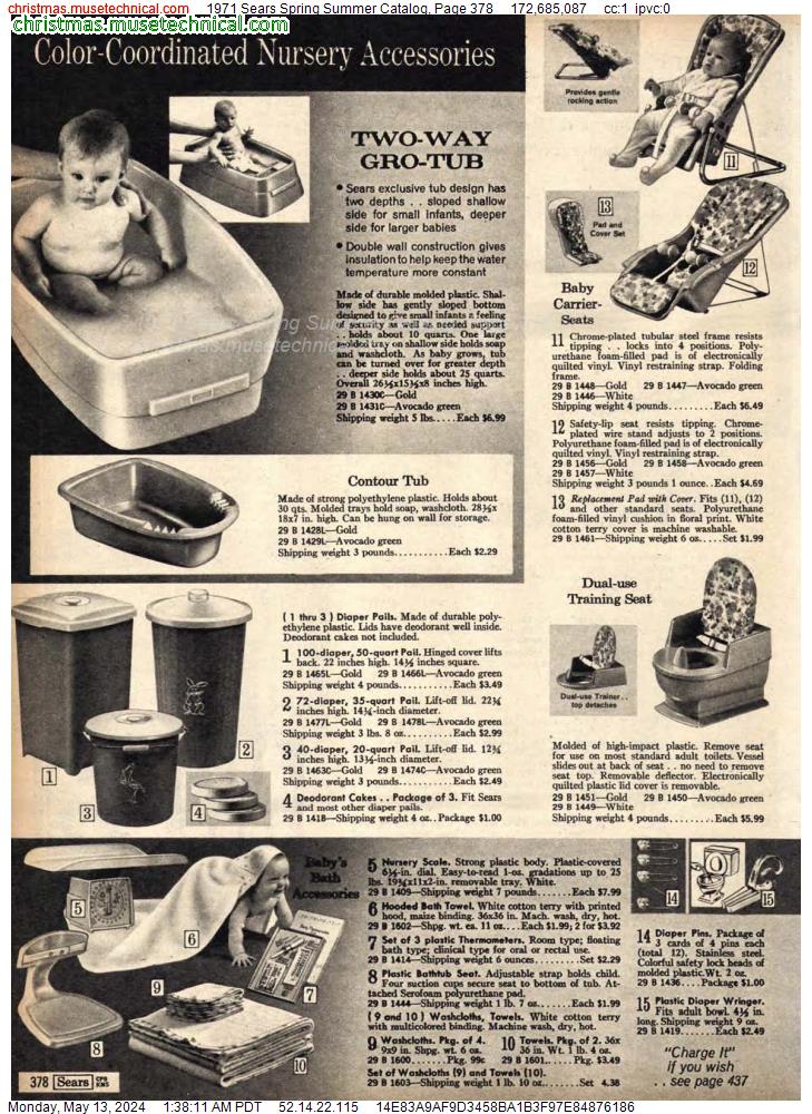 1971 Sears Spring Summer Catalog, Page 378