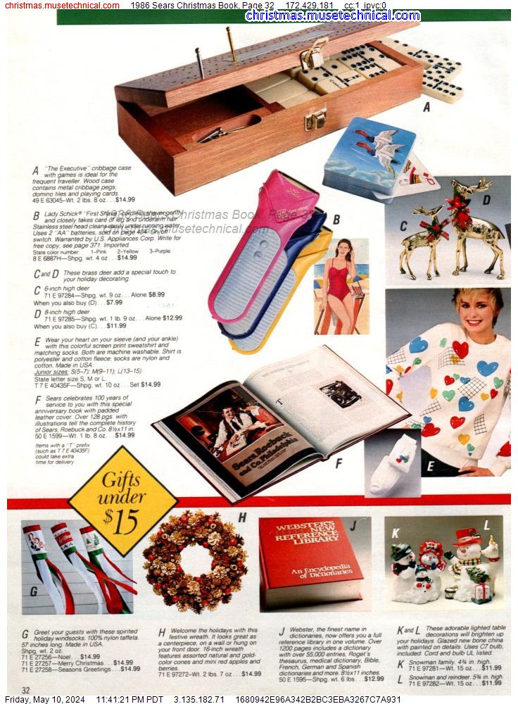1986 Sears Christmas Book, Page 32