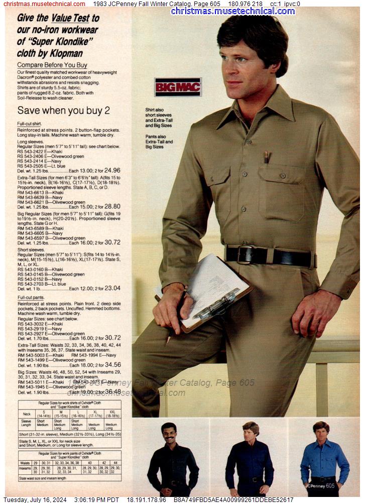 1983 JCPenney Fall Winter Catalog, Page 605