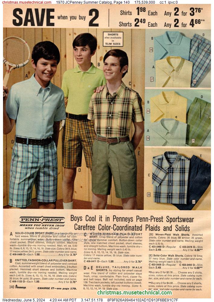 1970 JCPenney Summer Catalog, Page 140