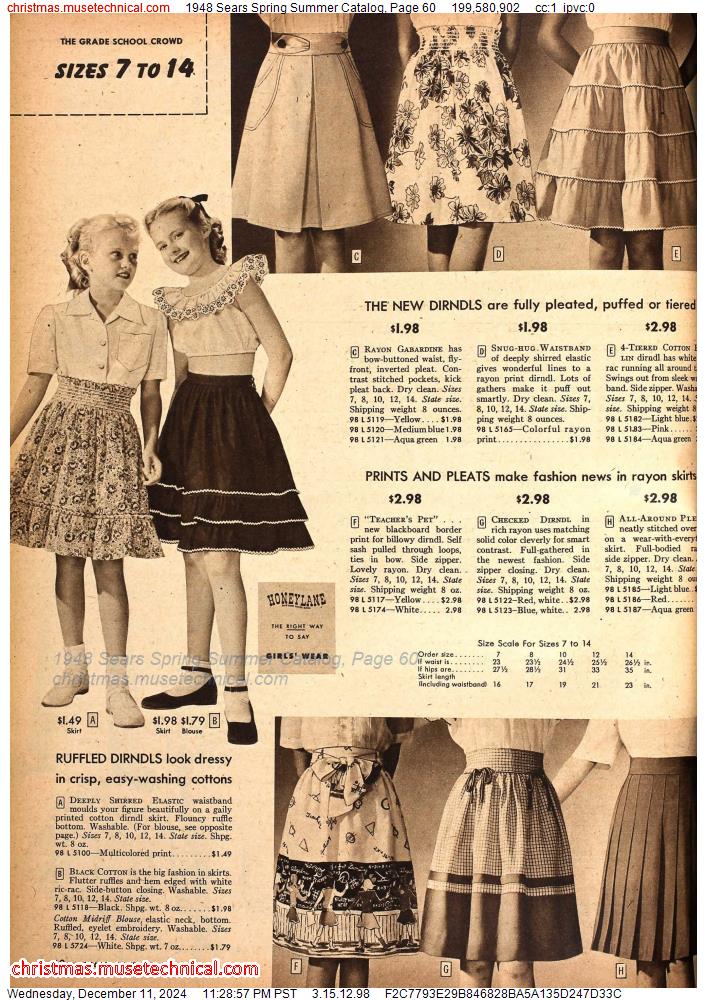 1948 Sears Spring Summer Catalog, Page 60